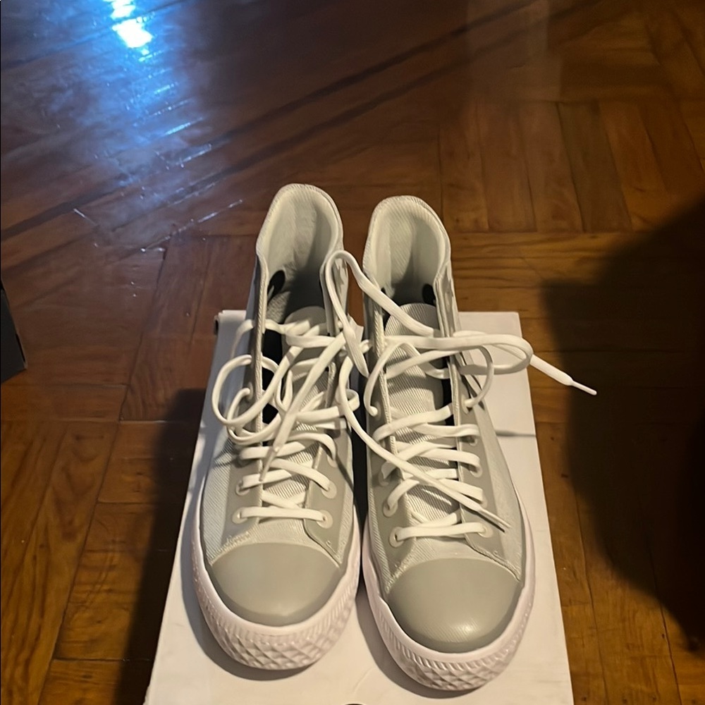 Converse Modern High-Top White and Gray Sneakers